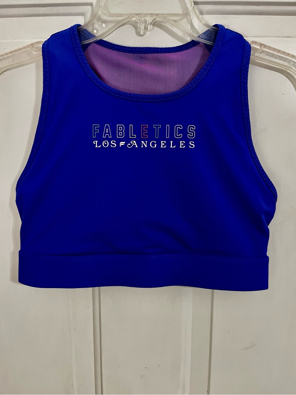 Fabletics Royal Blue Los Angeles High-Neck Sports Bra